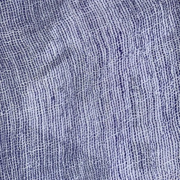 Zara gauzy Linen Tunic Dress, with pockets, blue & white woven fabric, NWT - Picture 10 of 11